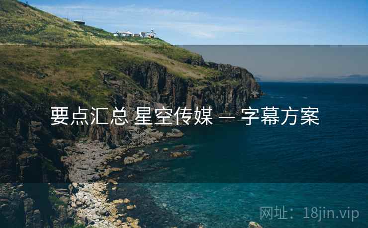 要点汇总 星空传媒 — 字幕方案