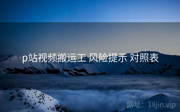 p站视频搬运工 风险提示 对照表