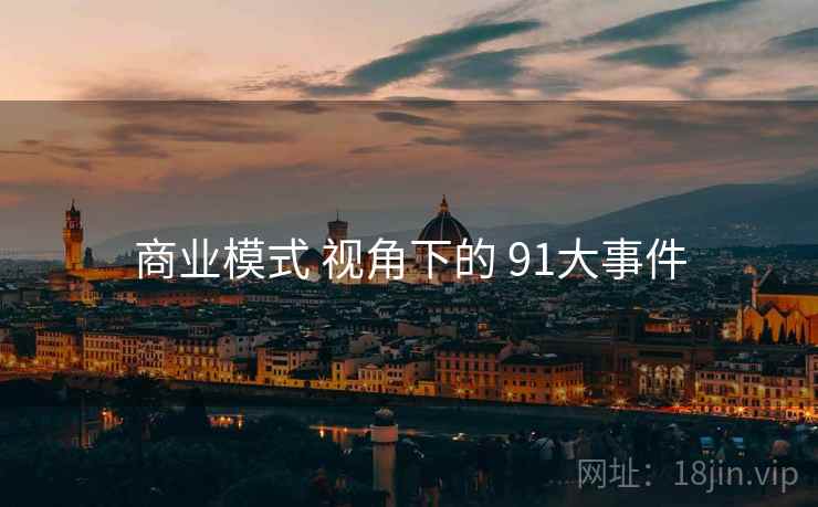 商业模式 视角下的 91大事件