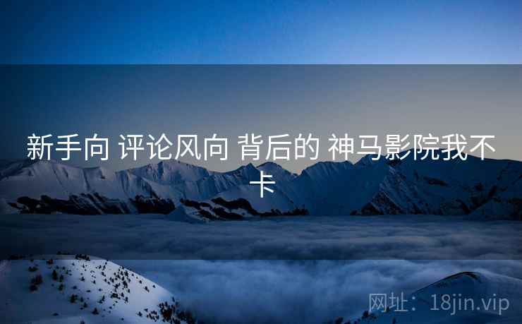 新手向 评论风向 背后的 神马影院我不卡