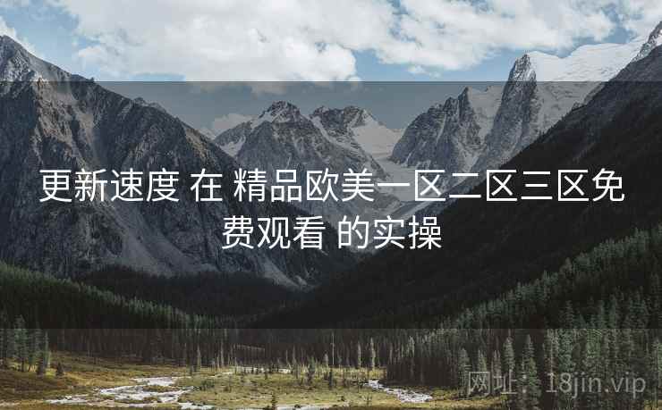 更新速度 在 精品欧美一区二区三区免费观看 的实操