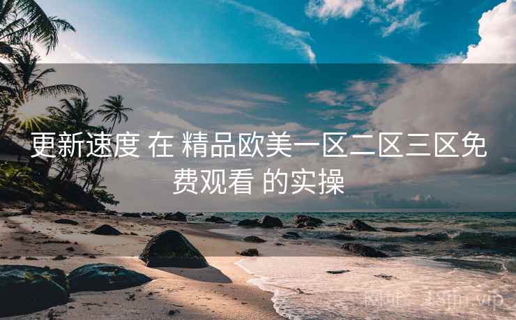 更新速度 在 精品欧美一区二区三区免费观看 的实操
