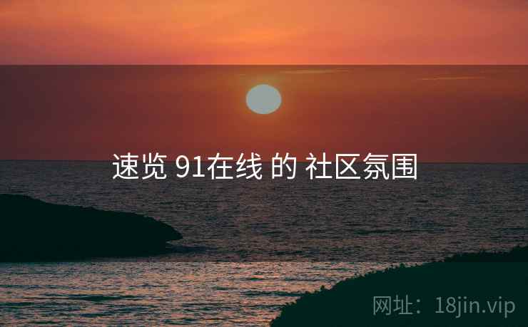 速览 91在线 的 社区氛围