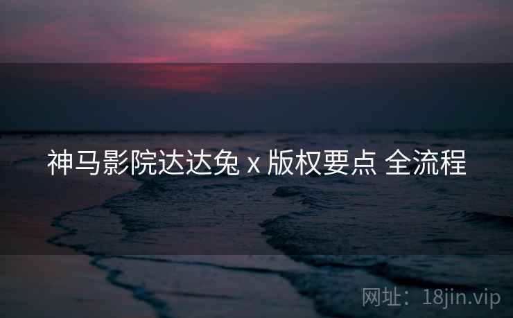 神马影院达达兔 x 版权要点 全流程