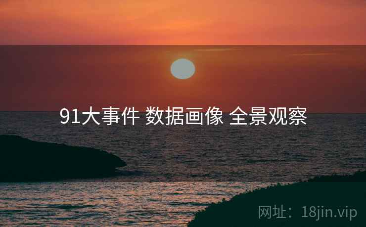 91大事件 数据画像 全景观察