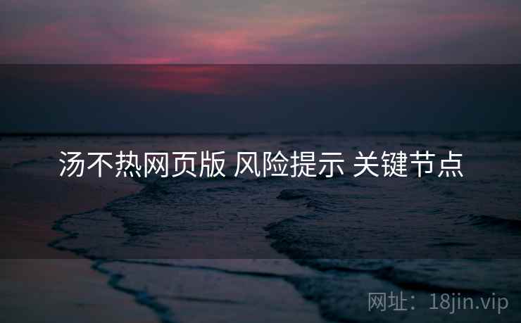 汤不热网页版 风险提示 关键节点
