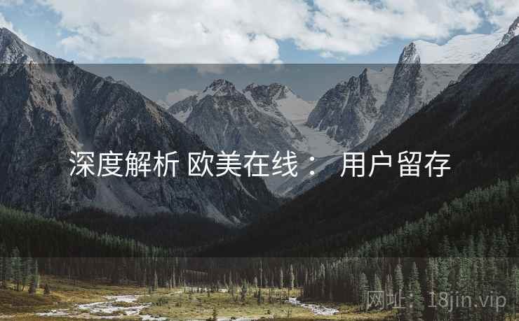 深度解析 欧美在线 ： 用户留存
