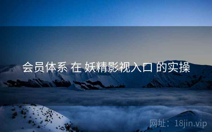 会员体系 在 妖精影视入口 的实操